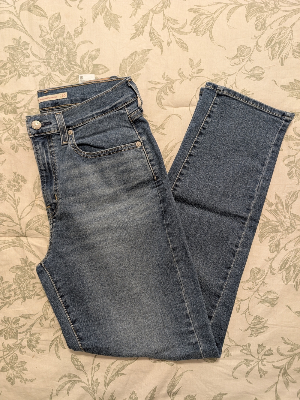 Levi's Women's High Rise Straight-Leg Jeans - Medium Wash